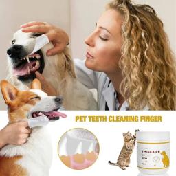 Toalhetes macios para animais de estimação, escova de dentes do cão, suprimentos de limpeza, cuidados seguros e eficazes, acessórios para animais, 50PCs - Image 4