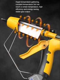 Profissional Hot Melt pistola de cola Stand incluído, temperatura ajustável, bocal de cobre, se encaixa 7mm e 11mm cola varas, 150W, 300W, 800W - Image 4