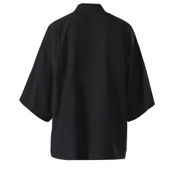 Yukata leve, ponto aberto japonês masculino, quimono, cardigã preto, manga 3/4, roupa casual para férias de verão, moda - Image 5