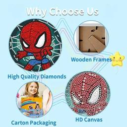 Desenhos animados Diamond Art Kits De Pintura Com Moldura, Fácil Gem Art Kit, Pacote para o Presente, Home Wall Decor - Image 2
