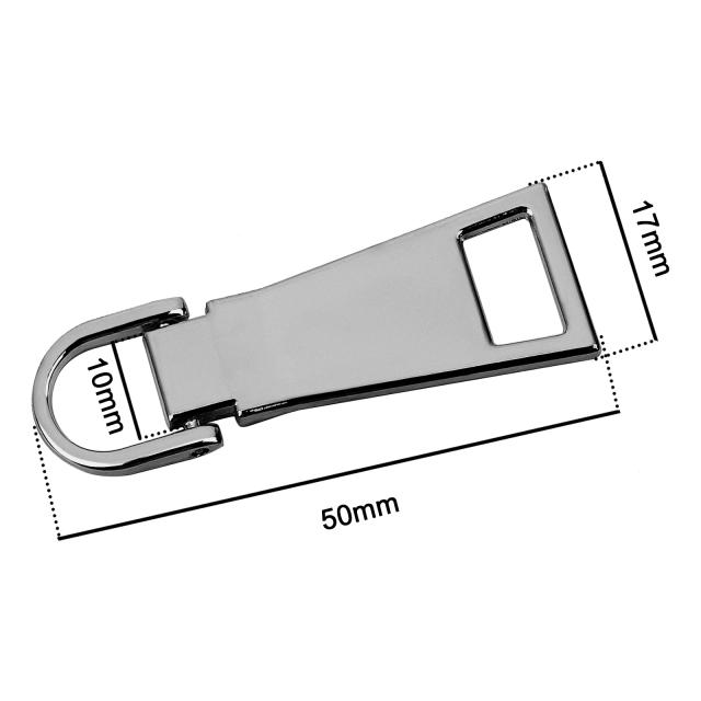 Puxadores de Zíper de Metal Destacáveis para Reparação de Mochilas e Casacos - Kit com 1 Peça para DIY e Acessórios de Costura