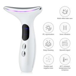 Ems microcurrent rosto pescoço beleza dispositivo led fóton rejuvenescimento anti rugas fino queixo duplo cuidados com a pele massagem facial - Image 6