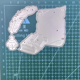 Metal Corte Morre Papel, Tinta e Caneta Pena para o Cartão, Scrapbooking DIY, Stencil Paper Craft, Modelo do Álbum Morre - Image 2