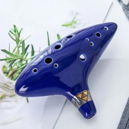 Flauta Ocarina Cerâmica Azul para Iniciantes, Lenda do Alto C, Tempo Inspirado, Instrumento Musical, Acessórios, 12 Buracos - Image 3