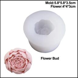 Rosa Com Molde De Silicone De Gemas, Sabão De Flores, Fragrância De Vela, Molde De Bolo De Gesso - Image 3