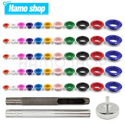 100 conjuntos de ilhós de metal ilhós ilhós buraco anel com instalação conjunto de ferramentas para scrapbooking diy leathercraft sapatos cinto saco boné roupas - Image 1