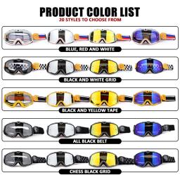 Óculos retrô para bicicletas, óculos de esqui, óculos de sol atv, cinto antiderrapante, antiuv, cafe racer, chopper, ciclismo, corrida, frete grátis - Image 3