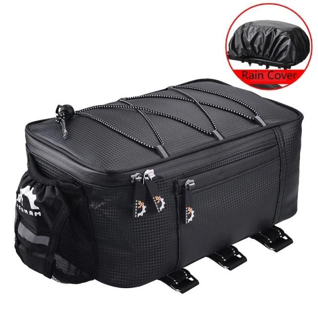 Rack de Bagagem à Prova d'Água para Ciclismo: Saco Pannier Durável com Capa de Chuva para Assento Traseiro de Bicicleta