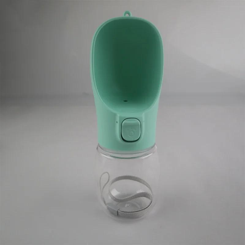 Garrafa de água portátil do cão para o animal de estimação médio pequeno à prova de vazamento gatos garrafa de água durável ao ar livre que anda a bacia produtos para animais de estimação 300 ml - Image 1