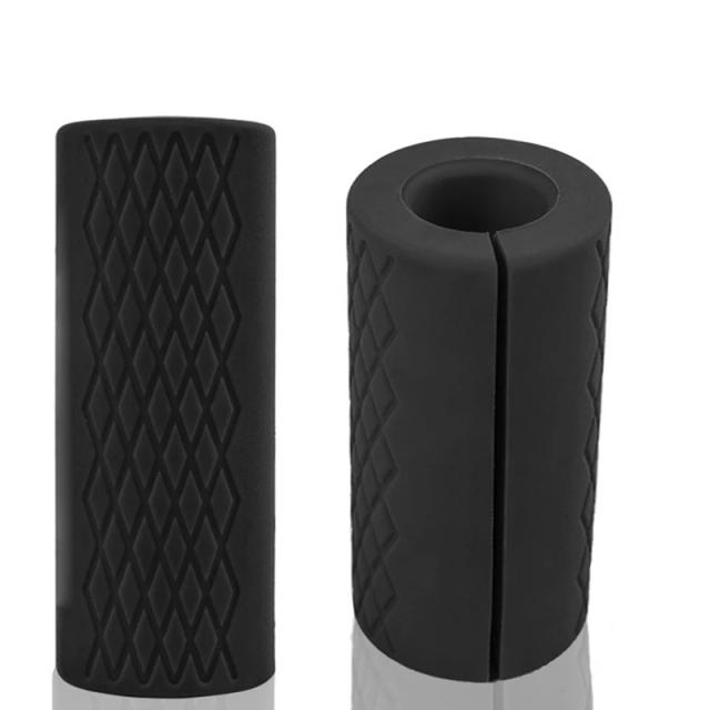 Alças de Silicone para Barra Grossa Antiderrapante Levantamento de Peso 2 Peças