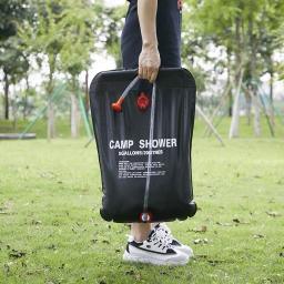 Portátil e dobrável Energia Solar Shower Bag, Acampamento ao ar livre aquecida, PVC Viagem Van, Acessórios Caravana, Camper Trailer, 20l - Image 4