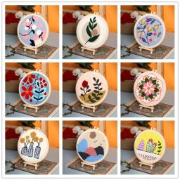 Kit de agulha de soco DIY com fio Kit de bordado de flores Conjunto de tufos mágicos Ferramentas de ponto cruz para tricô Kit De Artesanato Tapete Enganchando Kit Ponto Cruz Arte E Artesanato De Agulha Pilha de laço - Image 5