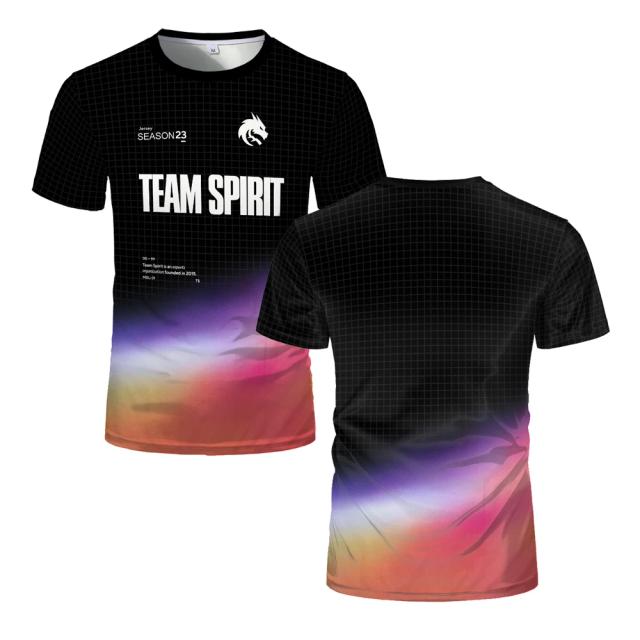 Camiseta Respirável Team Spirit Jersey para Gamers, Uniforme Donk, Moda para Meninos e Fãs, Lançamento 2024