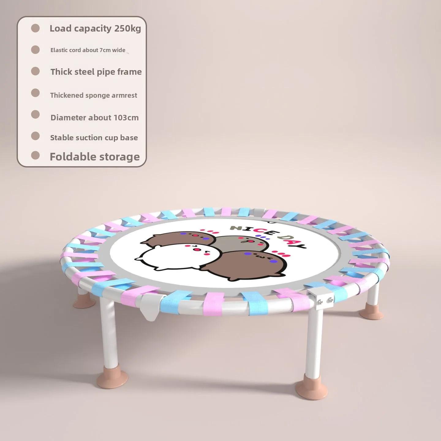 Trampolim Infantil Dobrável Fitness Adulto Cama de Salto Interna 100cm