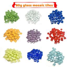 90 peças (aprox.) Mosaico de vidro quadrado, DIY mosaico artesanato materiais para diversão, pedras artesanais, 1cm, 80g 2.82oz - Image 2