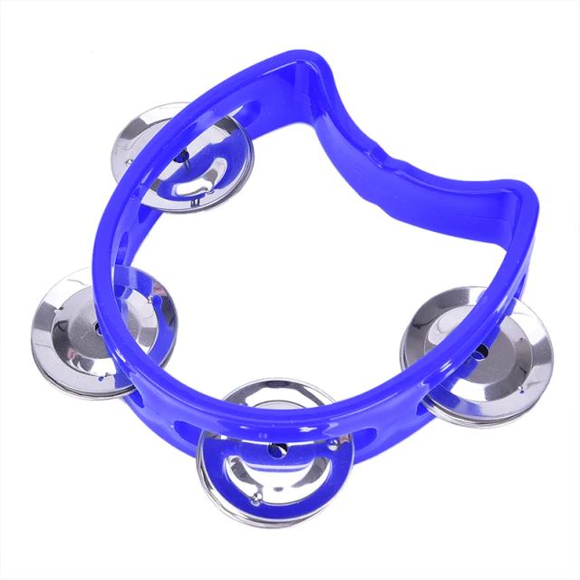 Pandeiro Quatro Bell Ring Rattle: Instrumento de Percussão de Metal e Plástico para Festas KTV e Brincadeiras Infantis