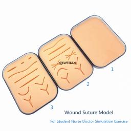 Reutilizável Silicone Sutura Training Pad Sutura Training Pad Modelo de pele traumática humana Modelo de ensino - Image 3