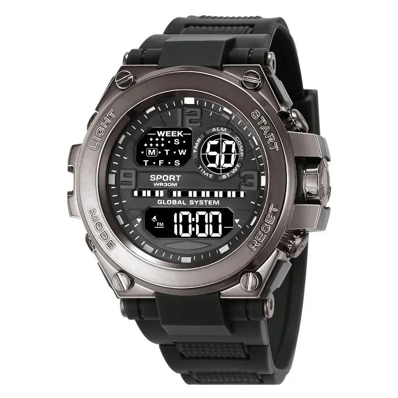 Relógios esportivos impermeáveis masculinos, relógio multifunções, relógio digital militar ao ar livre, relógio eletrônico inteligente para homem, crianças, 30m - Image 1