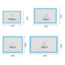 Tapete de urina descartável à prova de vazamento para treinamento de animais, fraldas absorventes grossas para cães e gatos, almofadas de cachorro, 100 PCs, 50 PCs, 40 PCs, 20PCs - Image 6