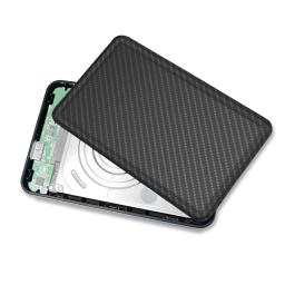 Fibra de carbono 2.5 "sata para usb3.0 hdd gabinete caso de disco rígido móvel para 7mm/9.5mm 2.5 polegada sata hdd ssd caixa de armazenamento externo - Image 5
