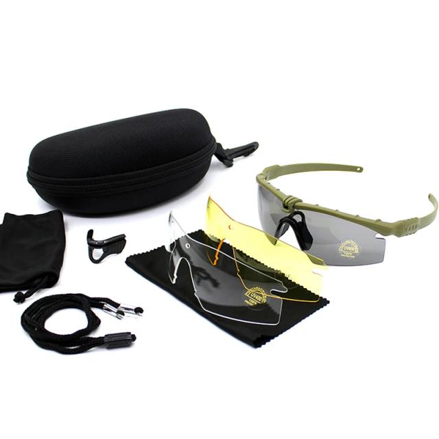Óculos Táticos para Atividades ao Ar Livre UV400 Óculos de Proteção para Tiro com Arma Óculos de Segurança para Caça Óculos de Sol Polarizados