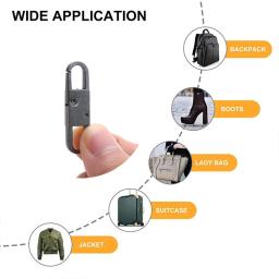 Destacável zíper cabeça chaveiro, ajustável puxar fecho, escalada metal fivela, saco de bagagem, slider, primavera, 2pcs - Image 5