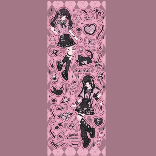 Adesivos decorativos fofos de irmãs para scrapbooking, DIY e personalização de álbuns e diários