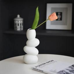 Molde de silicone de gesso concreto, vaso em forma de seixo, artesanato DIY, recipiente exclusivo e elegante - Image 6