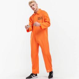 Macacão de manga comprida com carta impressa para adultos e crianças, roupa cosplay unisex para role play party - Image 1