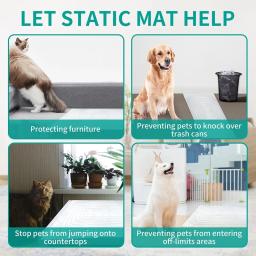 Tapete choque para animais estimação Almofada treinamento choque seguro para cães e gatos Tapete treinamento à - Image 3