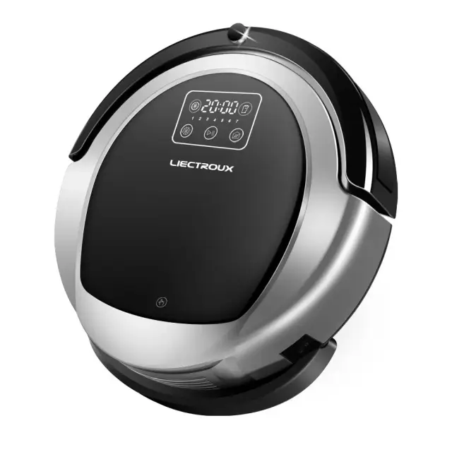 Robot de limpeza LIECTROUX B6009 com aplicativo Wi-Fi, navegação 2D, memória inteligente, bloqueador virtual, luz UV e sistema de água automatizado