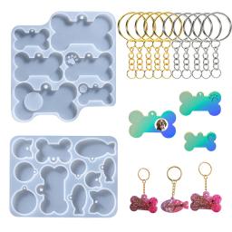 Silicone Molde para Cão e Gato Tag, Forma Óssea, Resina Epóxi Molde para DIY, Animais Chaveiro, Colar Pingentes, Resina Epóxi Moldes Artesanato - Image 1
