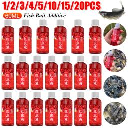 Red Worm Fish Bait Additive, Líquido Concentrado, Atrativo de Peixe com Perfume Sanguíneo, Acessórios de Pesca Universais, 60ml - Image 1