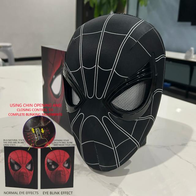 Spiderman Máscara Olhos Controle Remoto Móvel Peter Parker Brinquedos Crianças Halloween Cosplay Traje Máscara Presentes de Natal