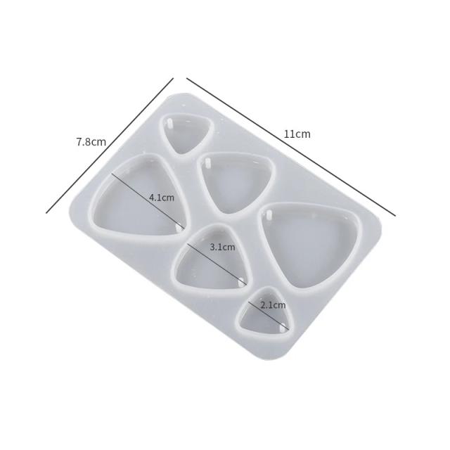 Molde Geométrico para Brincos e Colares com Pingentes de Cristal em Epóxi e Resina - Forma Hexagonal e Diamante para Artesanato de Joias