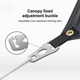 Tensores de corda de aço inoxidável para barraca ao ar livre Windproof Rope Fixed, Fivela ajustável Fastener, Camping Acessórios - Image 4
