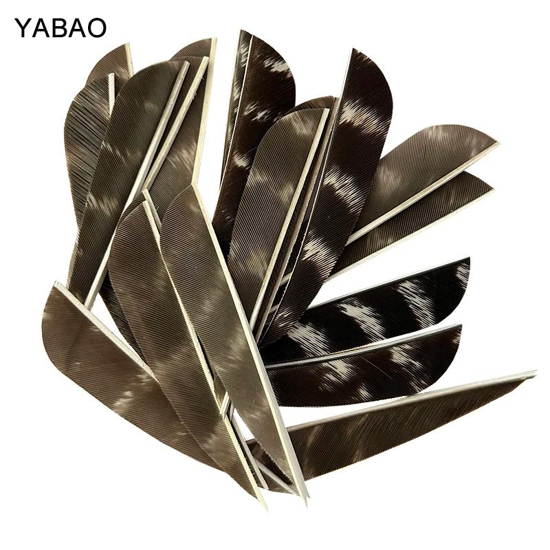Preto Natural Turquia Pena para Tiro com Arco, Penas Flecha, Fletching Floral, Direita, Acessórios de Caça, 3 ", 4", 5 ", 50 Pcs - Image 1