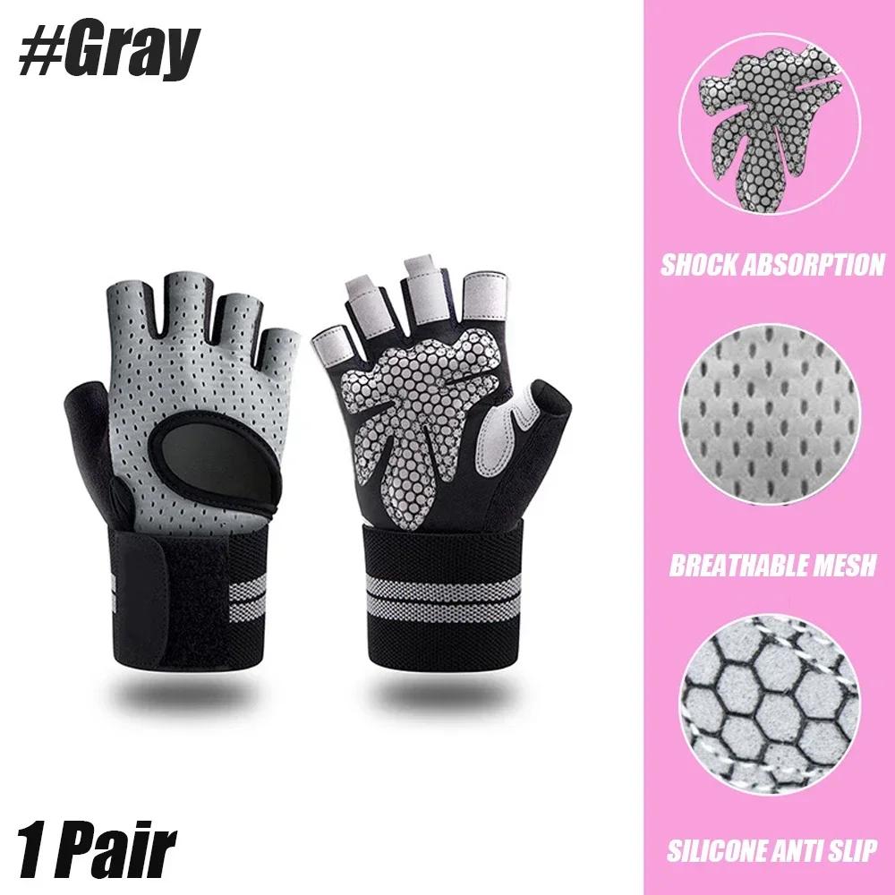 Luvas de halterofilismo com suporte de pulso para exercícios pesados, musculação, ginástica, fitness, handschuhe treino, crossfit - Image 1