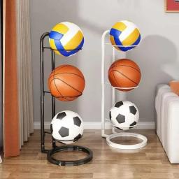 Rack de armazenamento de basquete para crianças, cesta de armazenamento de bola de futebol, rack colocado, jardim de infância, suporte de vôlei, espaço - Image 1