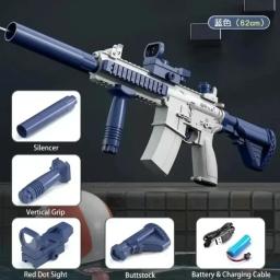 Totalmente automático pistola de água elétrica, brinquedo do tiro, praia e entretenimento ao ar livre, presentes para crianças e adultos, M416 - Image 3
