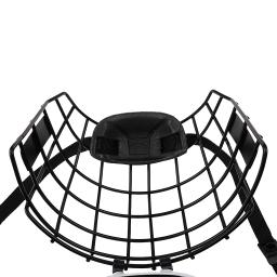 Combinação de capacete e máscara de hóquei no gelo para homens e mulheres, unissex, ajustável, branco, rosto, profissional, protetora, M, L - Image 5