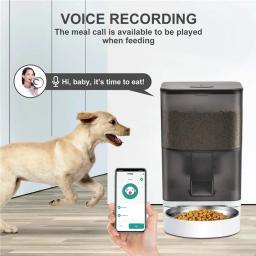 Alimentador automático para animais de estimação, controle por aplicativo, temporização, 4l, tigelas eletrônicas para animais de estimação, dispensador de comida para cães, botão de alimentação, gatos, alimentador para animais de estimação, wi-fi - Image 1