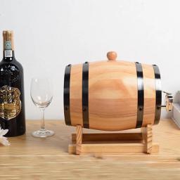 Barril De Vinho De Madeira, Equipamentos De Cerveja De Carvalho, Mini Barril, Home Brew, Distribuidor De Torneira De Cerveja, Rum Pot, Vinho De Uísque, 1L, 1.5L, 3L - Image 2