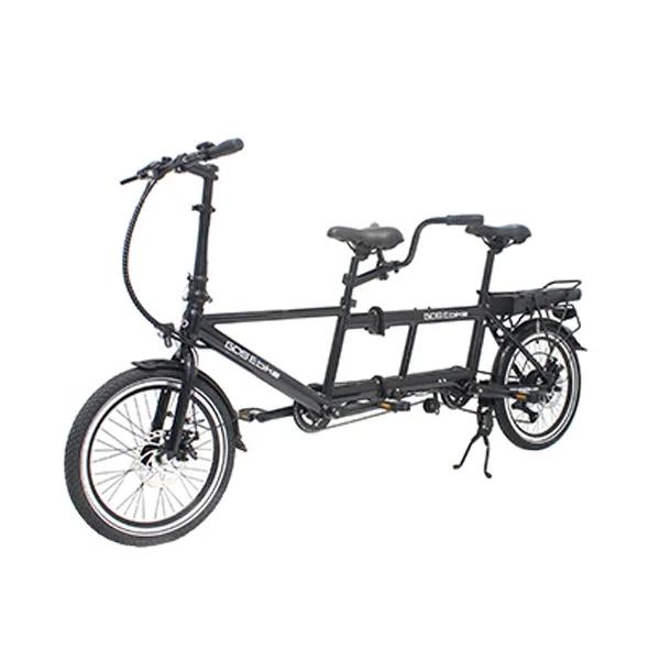 Bicicleta Elétrica Dobrável com Bateria Oculta para Família em Tandem, Ideal para 2 Pessoas