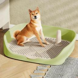Toalete portátil do treinamento para cães pequenos e gatos, suporte da almofada do filhote de cachorro, bandeja potty interna - Image 6