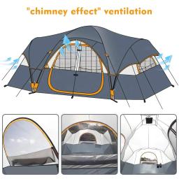 Waterproof Túnel Tent para a família, Camping ao ar livre, Large Space, Weekend Play, 10 pessoas - Image 5