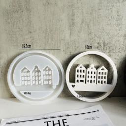 Molde De Silicone Concreto Para Fazer Ornamentos Para Casa, Gesso DIY, Artesanato De Resina, Moldes De Fundição, Decoração Para Casa Suprimentos, Ornamento De Casas - Image 3