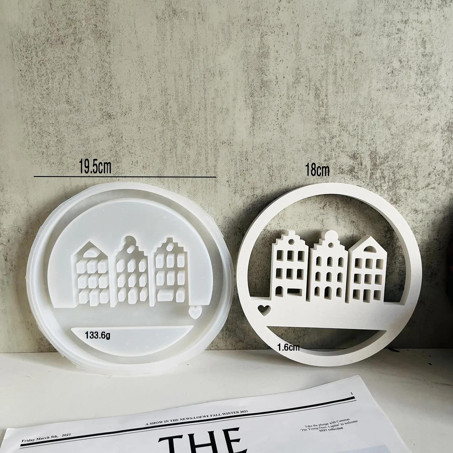 Molde de Silicone para Ornamentos de Concreto e Gesso - Artesanato DIY e Decoração de Casa com Moldes de Fundição e Resina