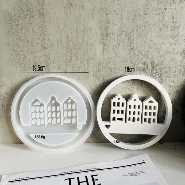 Molde de Silicone para Ornamentos de Concreto e Gesso - Artesanato DIY e Decoração de Casa com Moldes de Fundição e Resina