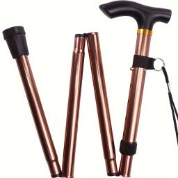 Bastão dobrável com ponta de borracha e altura ajustável, perfeito para caminhadas, trekking e viagens - Image 6